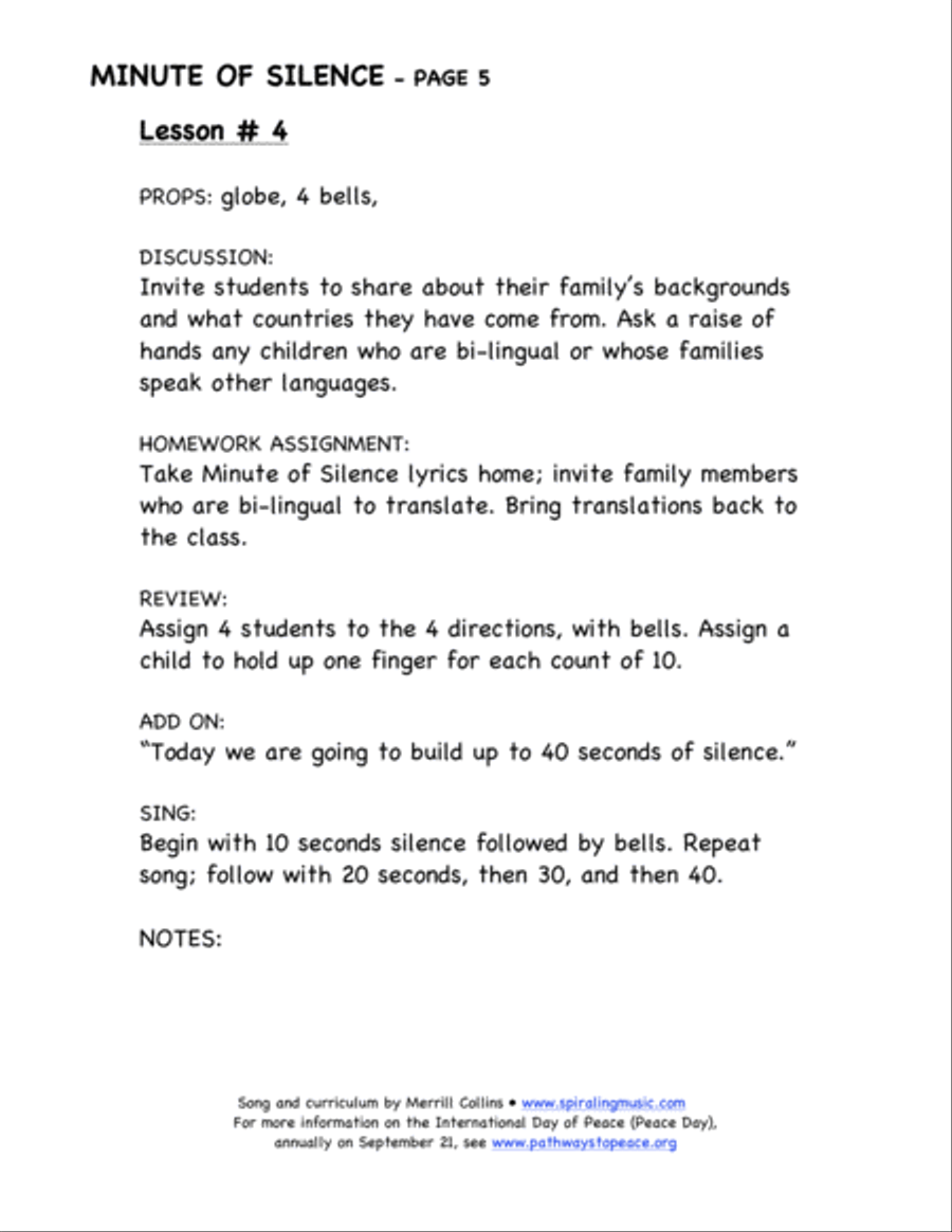 Minute of Silence Voice scores gallery preview page 6
