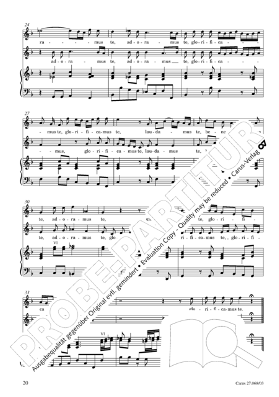 Mass in D minor (Missa in d) 4-Part scores gallery preview page 21