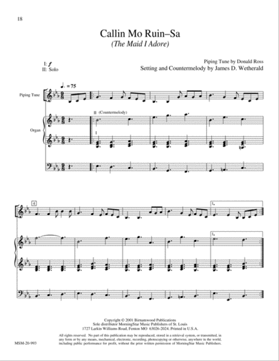 Highland Cathedral Bagpipe scores gallery preview page 11
