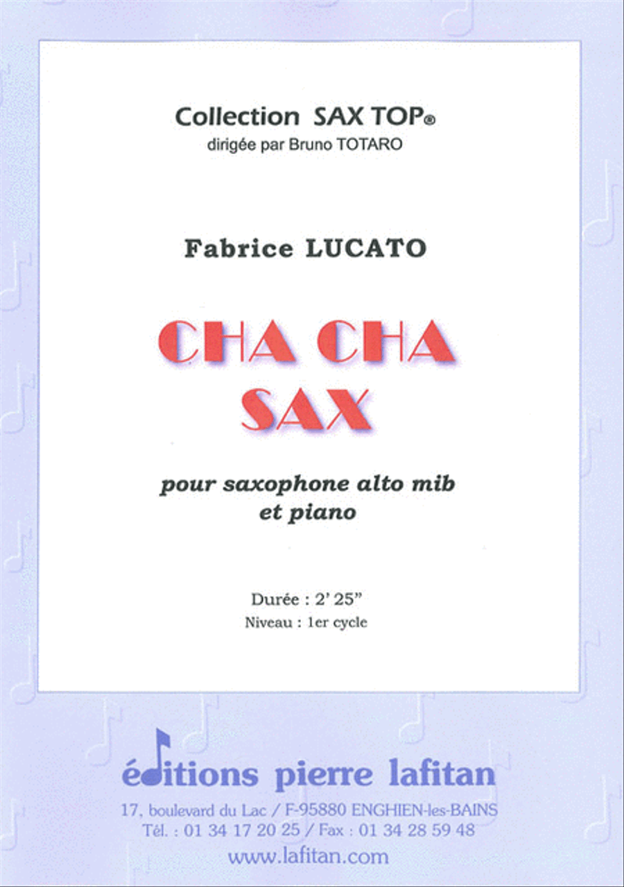 Cha Cha Sax Alto Saxophone scores gallery preview page 1