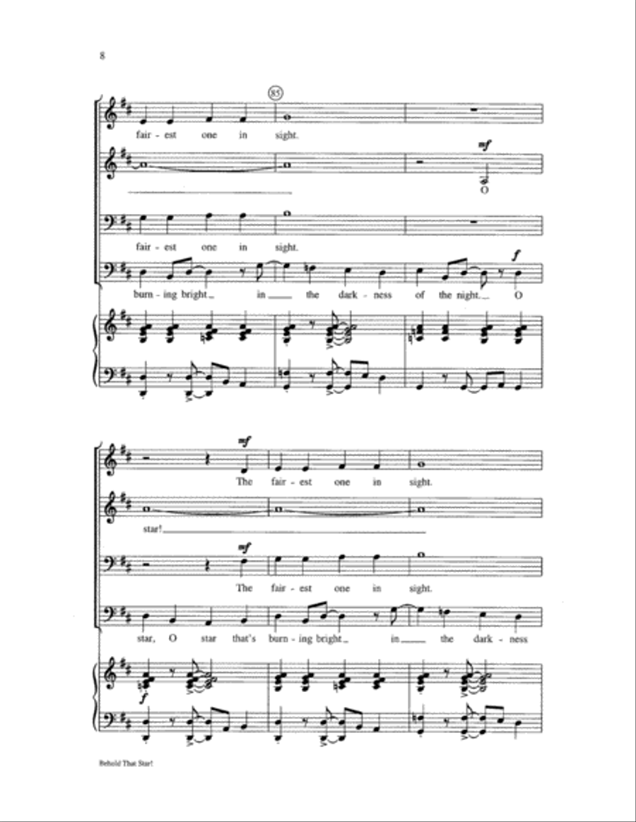 Behold that Star! with Rise Up, Shepherd and Follow Choir scores gallery preview page 8