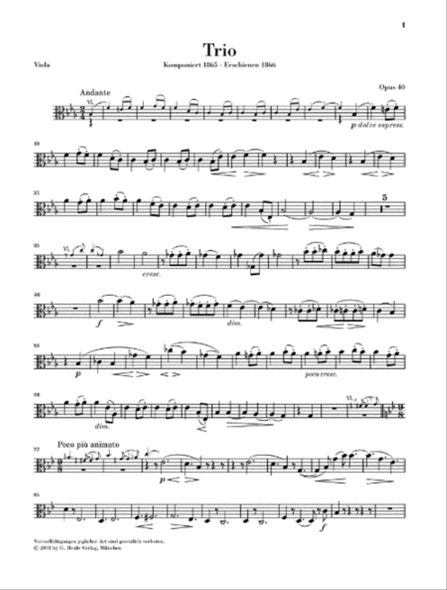 Horn Trio in E-flat Major, Op. 40 Woodwind Trio scores gallery preview page 6