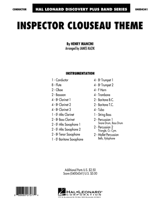 Inspector Clouseau Theme (from The Pink Panther Strikes Again) - Conductor Score (Full Score)