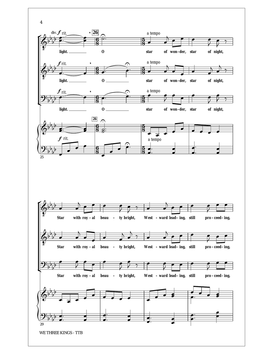 We Three Kings TTB scores gallery preview page 4