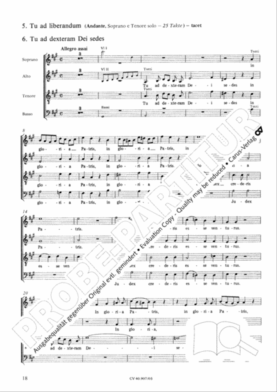 Te Deum 4-Part scores gallery preview page 19