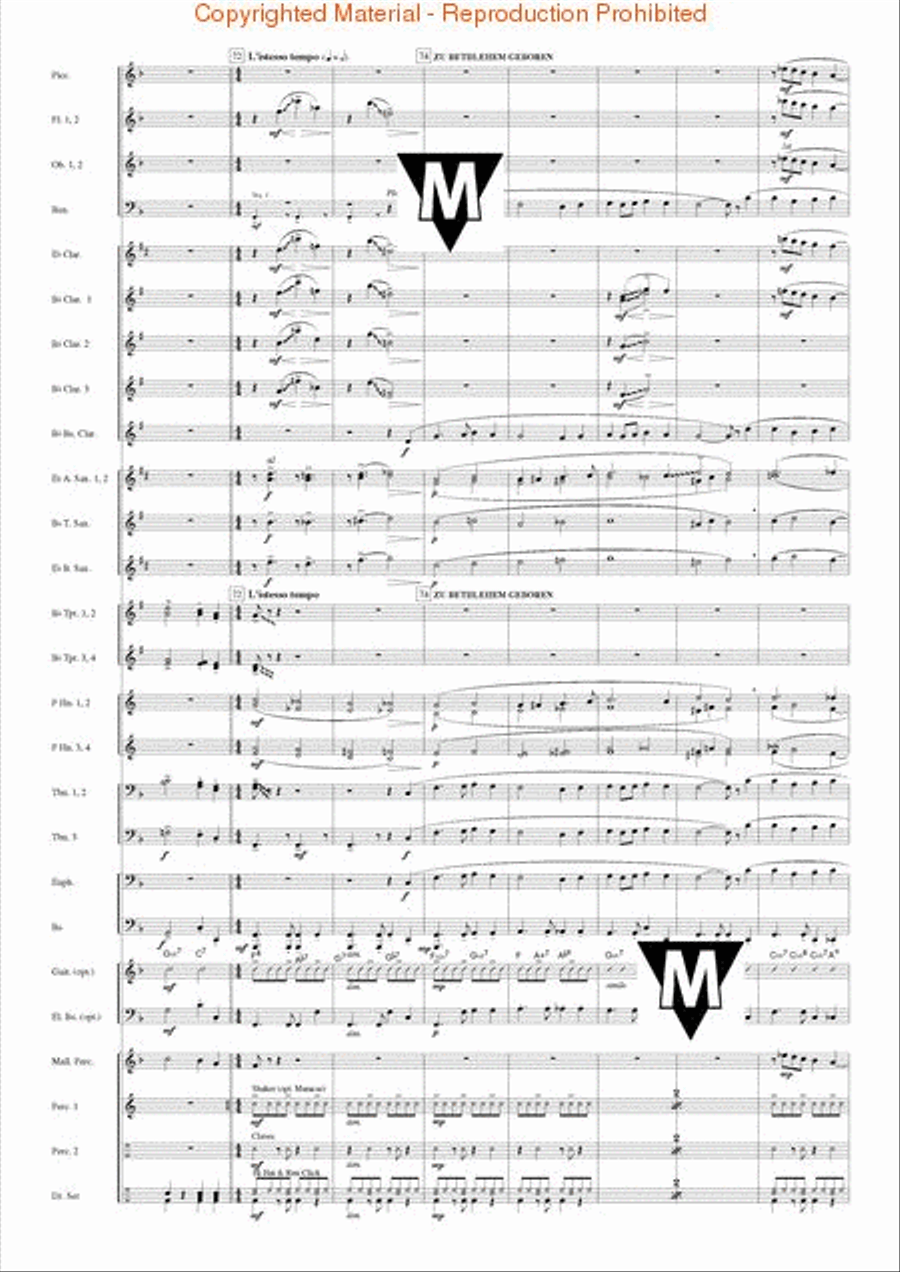 Famous German Christmas Songs Concert Band scores gallery preview page 11