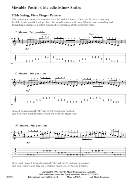 No. 4, Movable Position Minor Scales