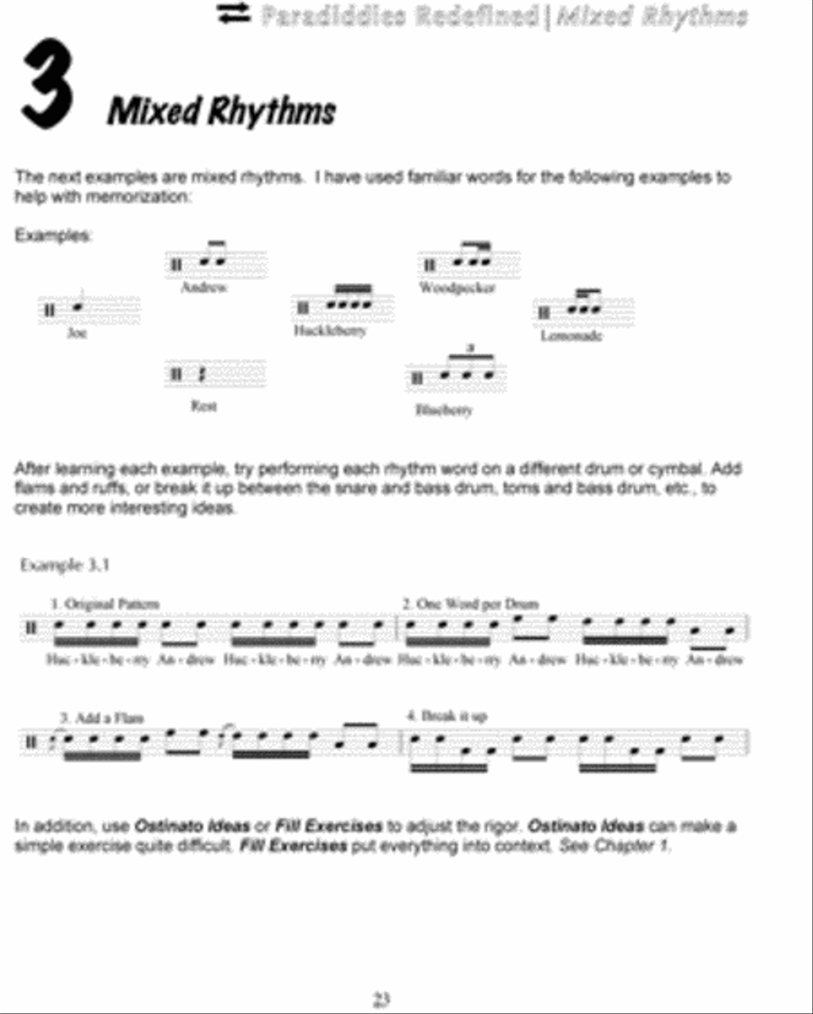 Paradiddles Redefined for Drum Set