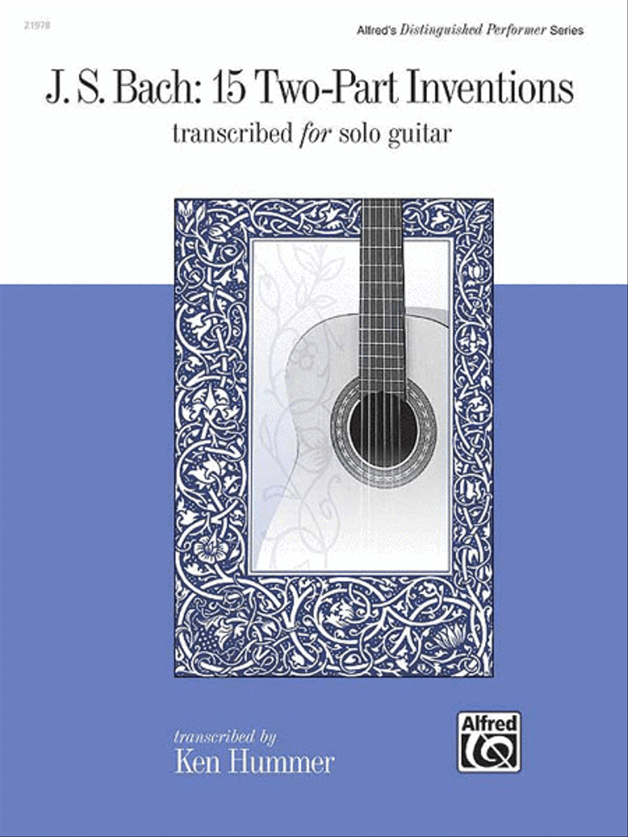 J. S. Bach -- 15 Two-Part Inventions Classical Guitar scores gallery preview page 1