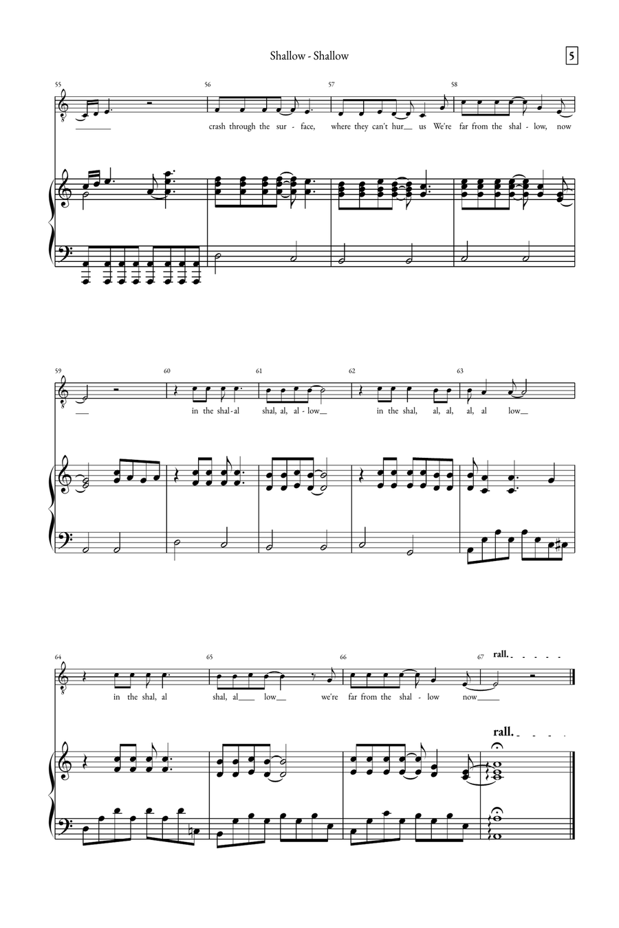 Shallow A Cappella scores gallery preview page 5