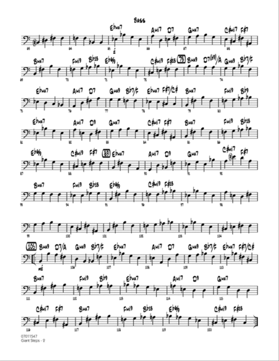 Giant Steps (arr. Mark Taylor) - Bass Jazz Ensemble scores gallery preview page 2