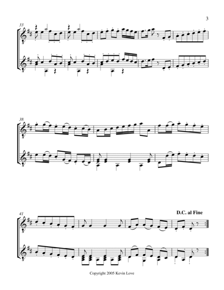 Minuet (Guitar Duo) - Score and Parts image number null