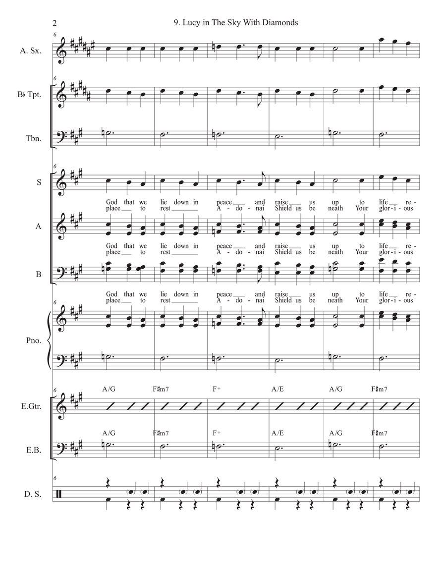 Lucy In The Sky With Diamonds Cover Band scores gallery preview page 2
