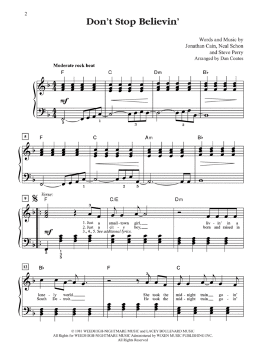 Don't Stop Believin' Small Ensemble scores gallery preview page 2