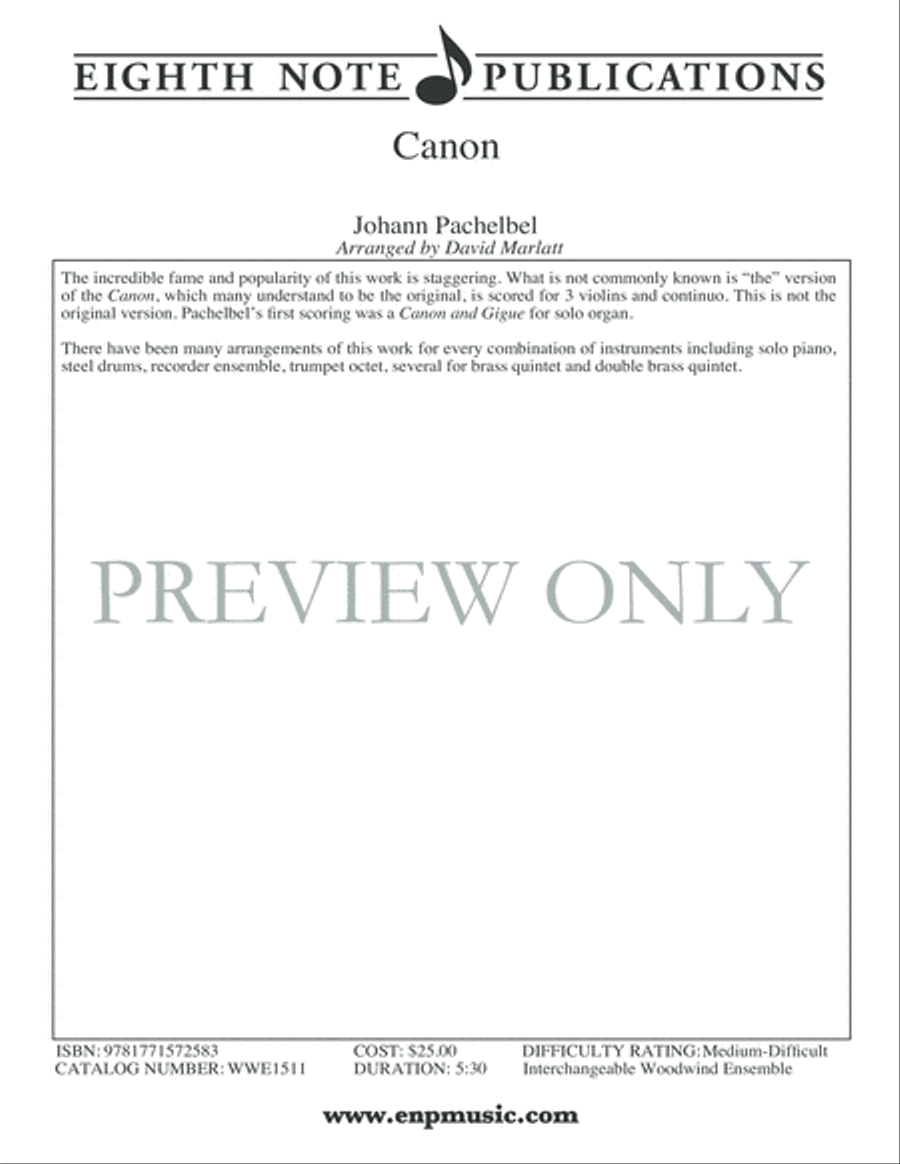 Canon Woodwind Ensemble scores gallery preview page 2
