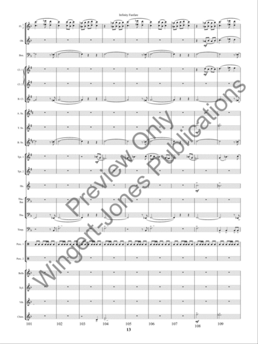 Infinity Fanfare Concert Band scores gallery preview page 16