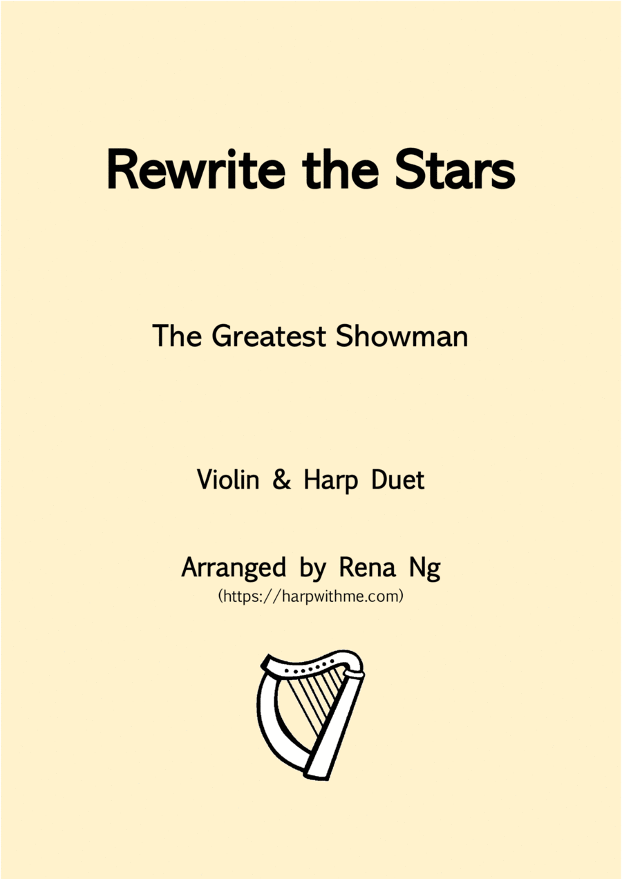 Rewrite The Stars String Duet scores gallery preview page 1