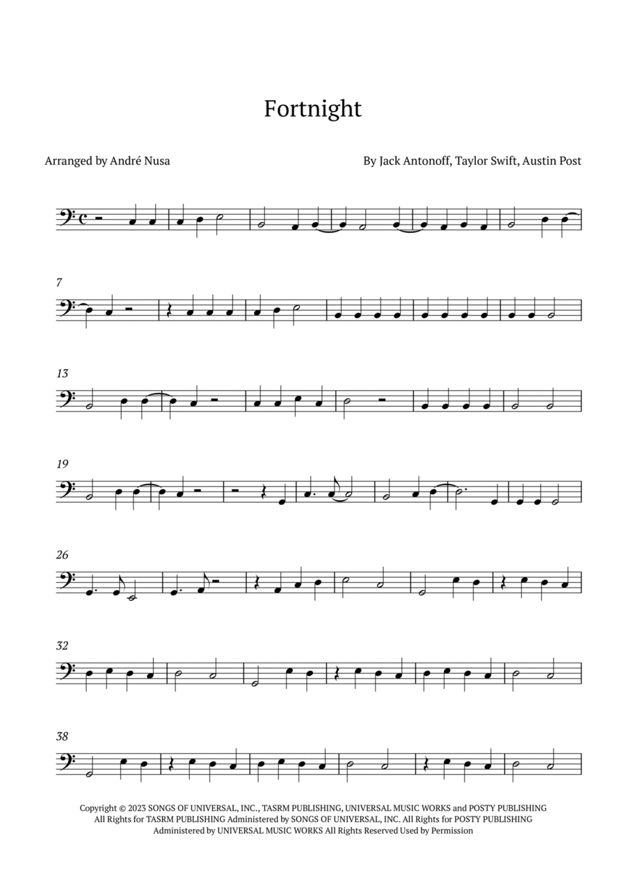 Fortnight Fortnight Cello Solo scores gallery preview page 1