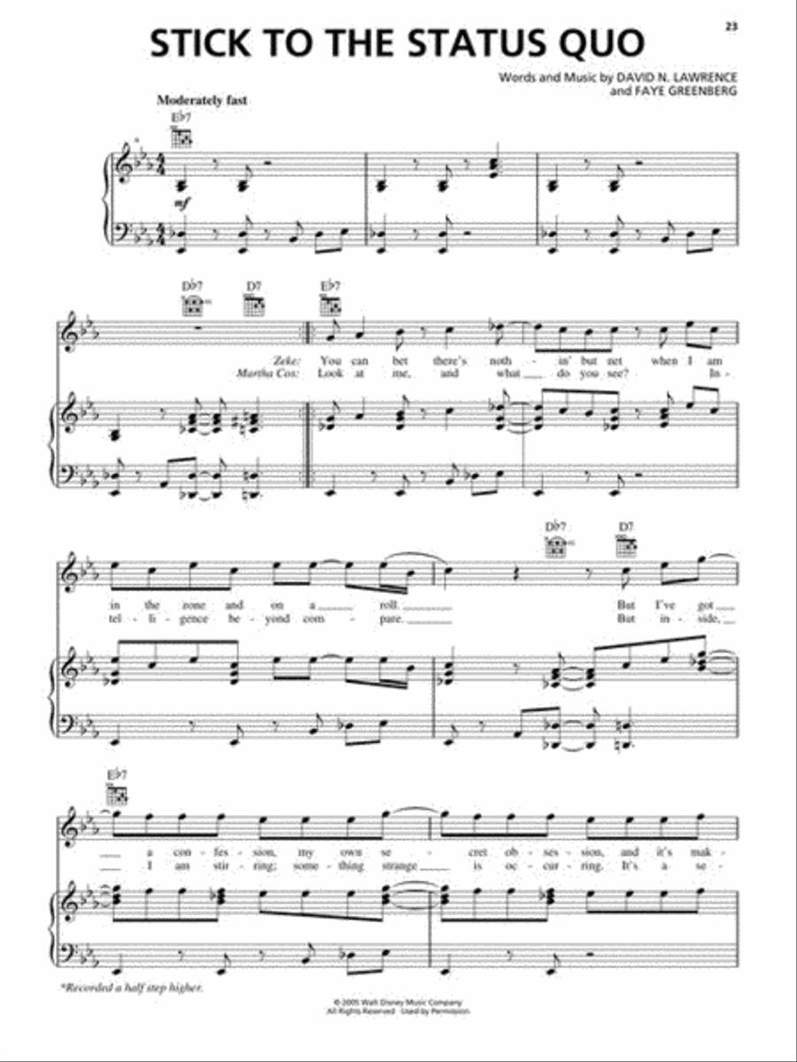 High School Musical Piano, Vocal, Guitar scores gallery preview page 7