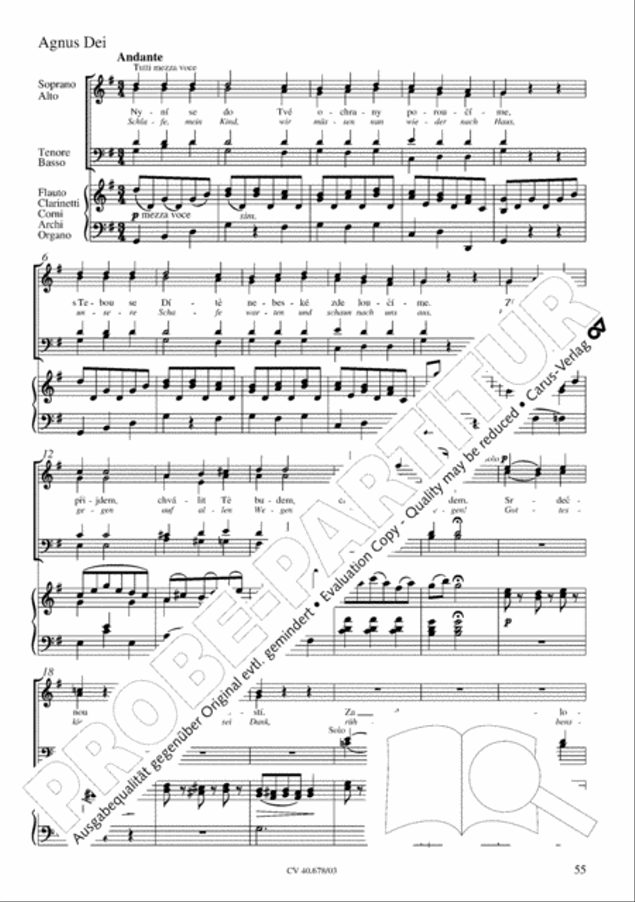 Missa pastoralis bohemica 4-Part scores gallery preview page 56