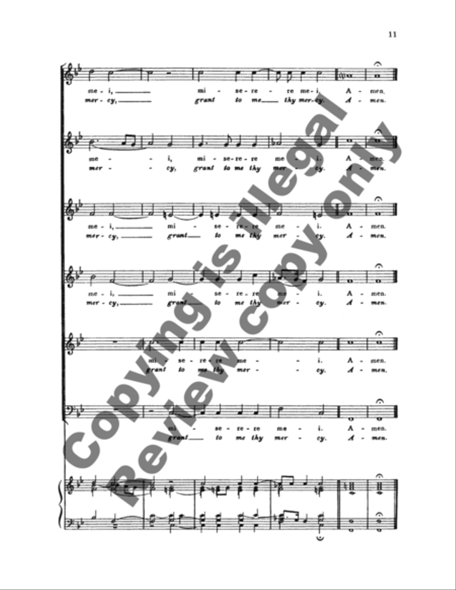 Ave verum Corpus (Hail, true body) Divisi scores gallery preview page 10