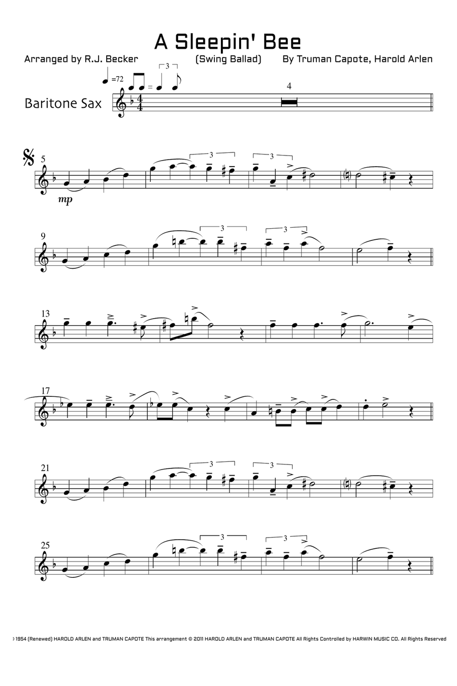 A Sleepin' Bee Jazz Ensemble scores gallery preview page 5