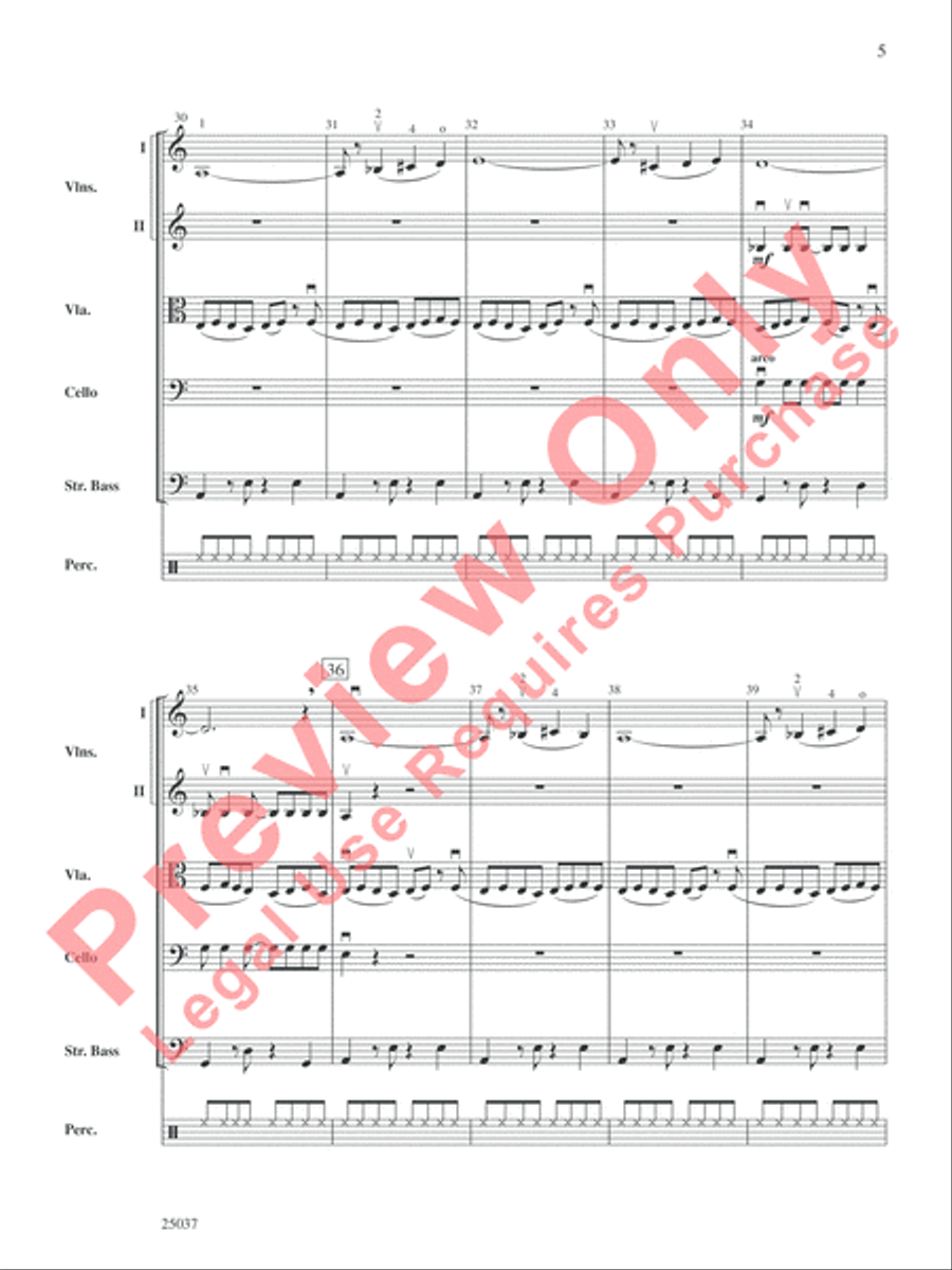The Curse of Tutankhamun String Orchestra scores gallery preview page 6