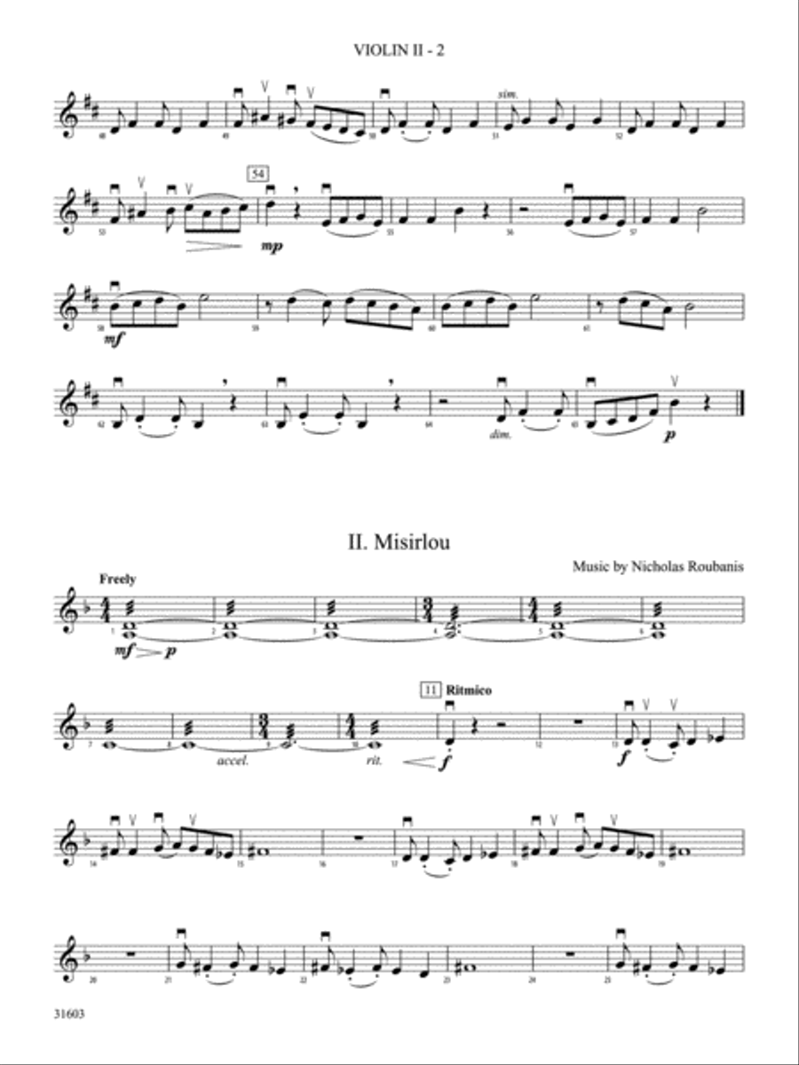 Two Folk Dances: 2nd Violin String Orchestra scores gallery preview page 2