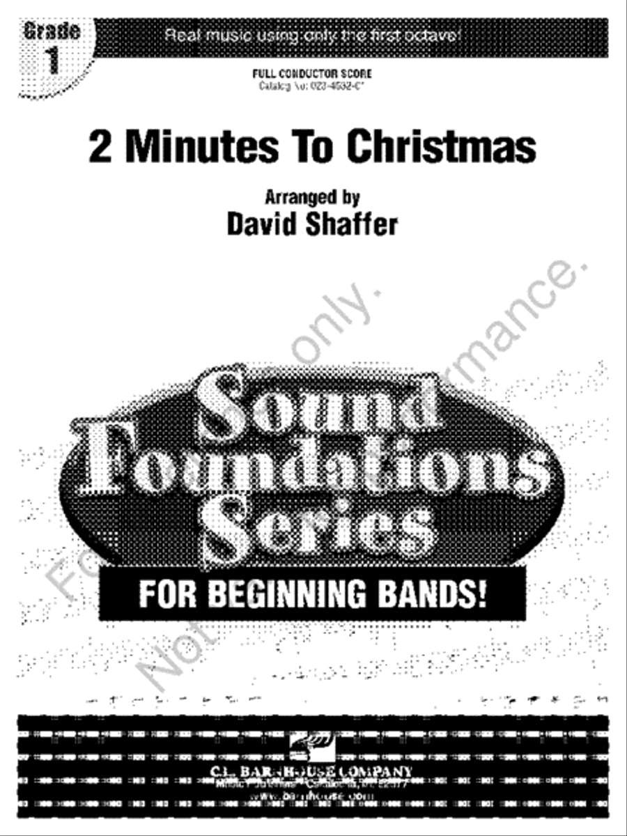 2 Minutes To Christmas Concert Band scores gallery preview page 2