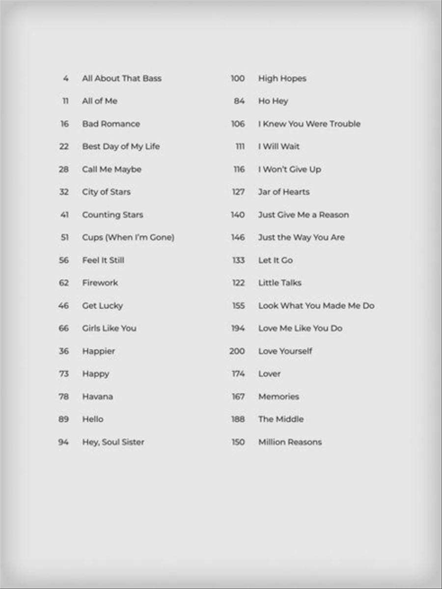 Songs of the 2010s: The New Decade Series – Updated Edition Electronic Keyboard scores gallery preview page 3