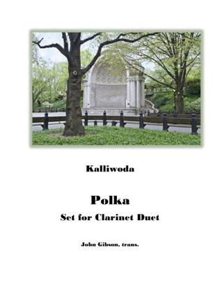 Polka by Kalliwoda set for clarinet duet