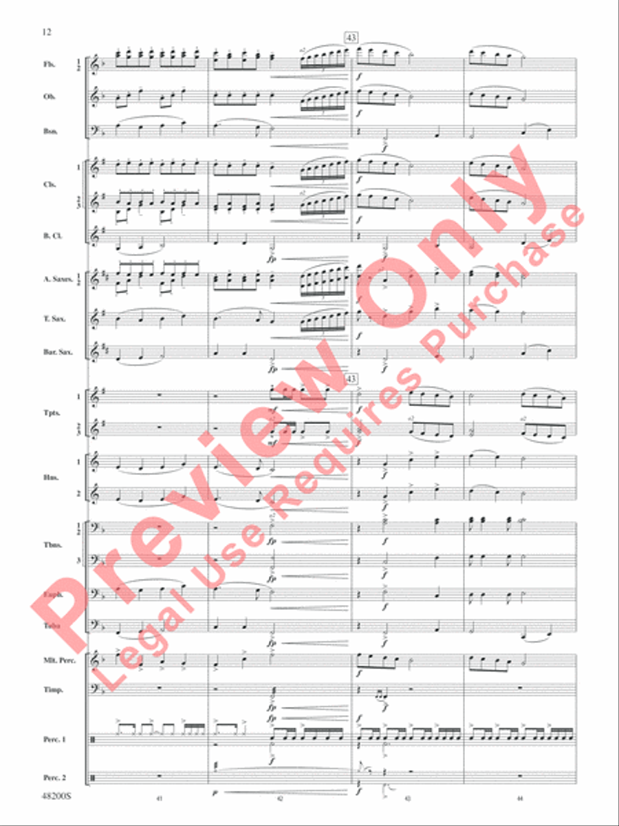 Angels of Joy! Concert Band scores gallery preview page 13