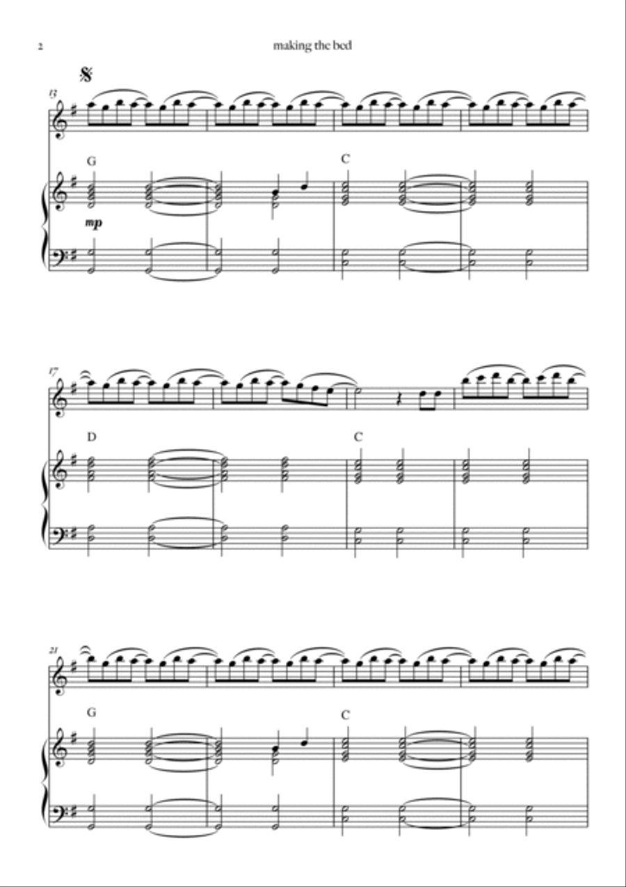 Making The Bed Making The Bed Violin Solo scores gallery preview page 2
