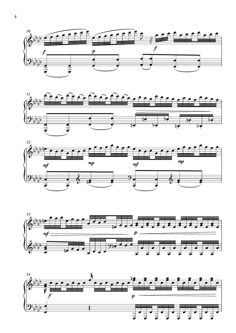 'Winter' (Complete) from The Four Seasons by Vivaldi for Piano Solo Piano Solo scores gallery preview page 5