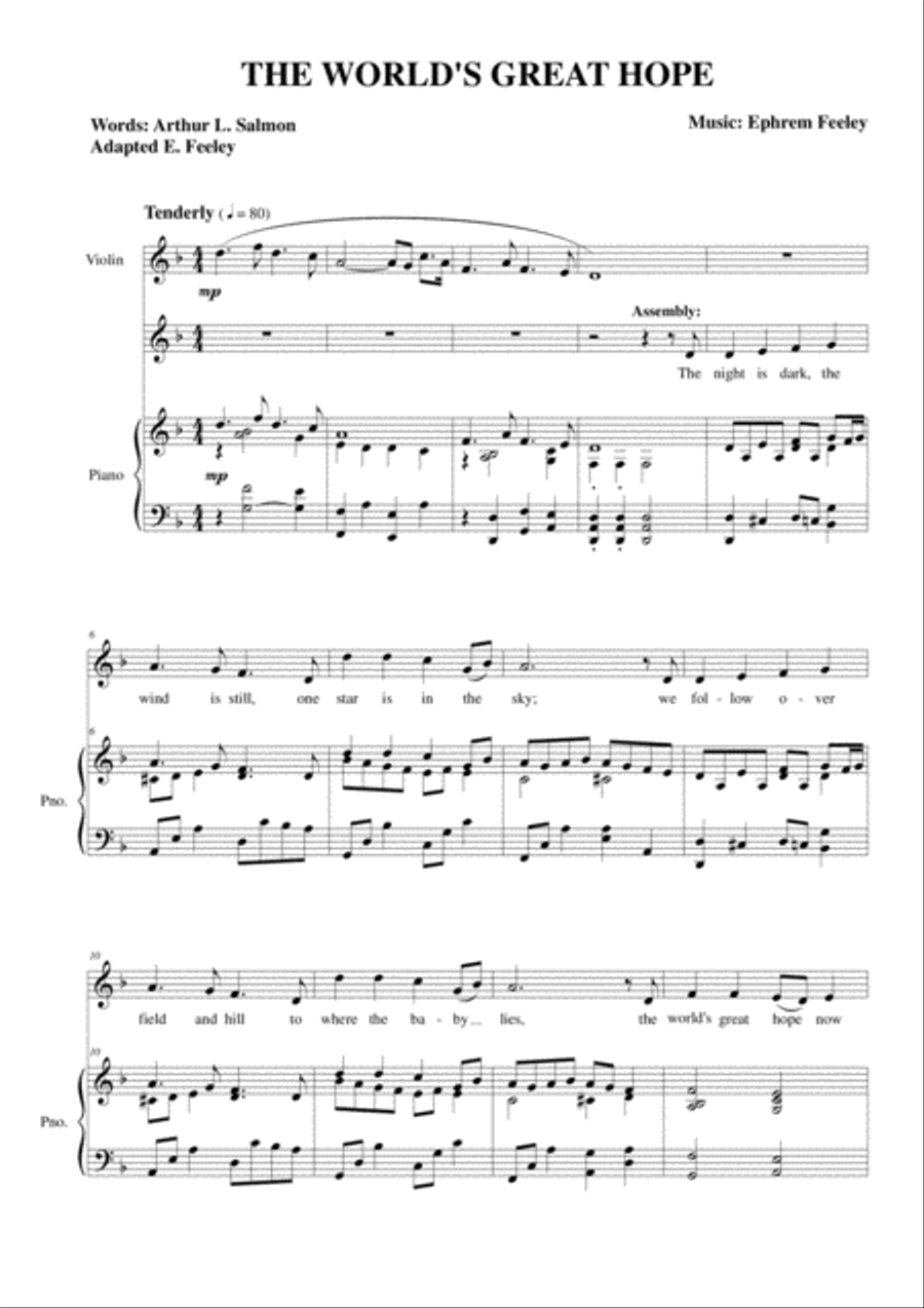 The World's Great Hope 4-Part scores gallery preview page 2