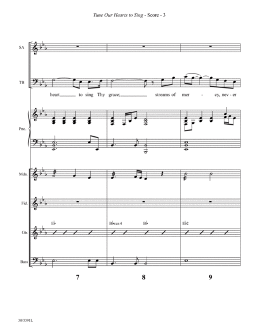 Tune Our Hearts to Sing - Instrumental Ensemble Score and Parts Choir scores gallery preview page 6