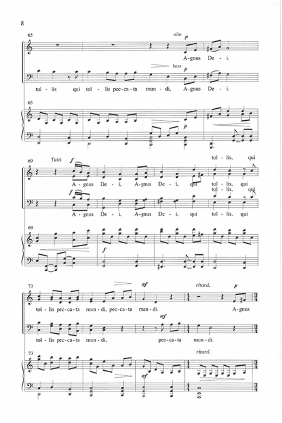 Agnus Dei - SATB 4-Part scores gallery preview page 7