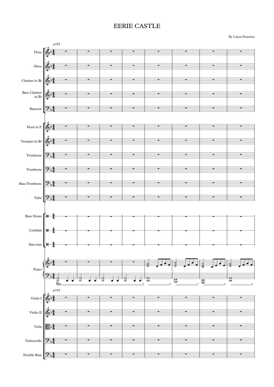 Eerie Castle Full Orchestra scores gallery preview page 1