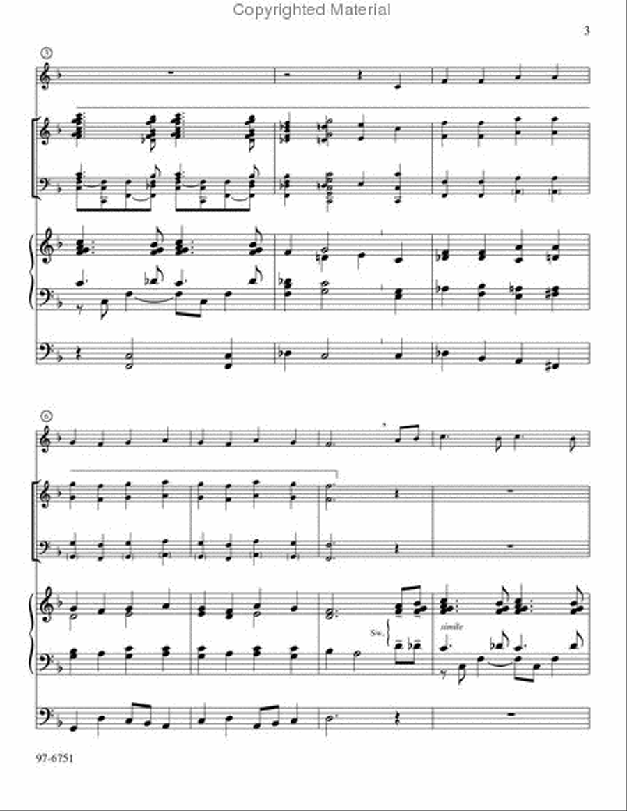 All Hail the Power of Jesus' Name (Full Score) (Linker) Handbell Choir scores gallery preview page 3