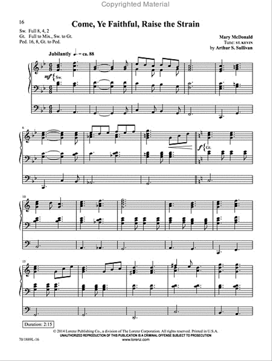 Go Out With Joy! Organ Solo scores gallery preview page 4