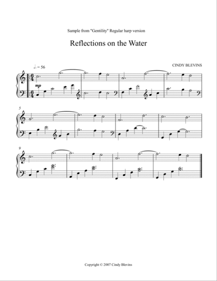 Gentility, 24 original solos for Lever or Pedal Harp Pedal Harp scores gallery preview page 4