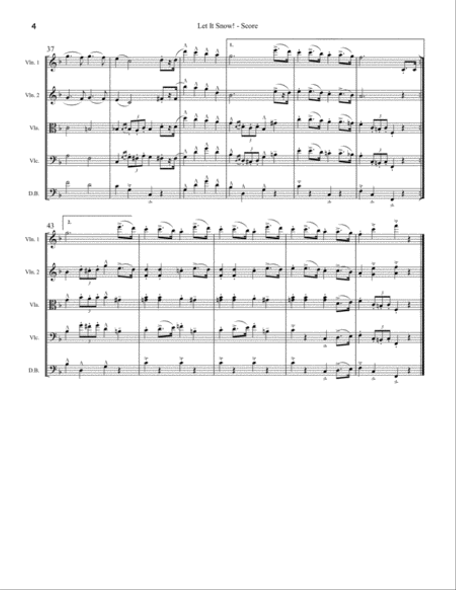 Let It Snow! Let It Snow! Let It Snow! String Orchestra scores gallery preview page 4