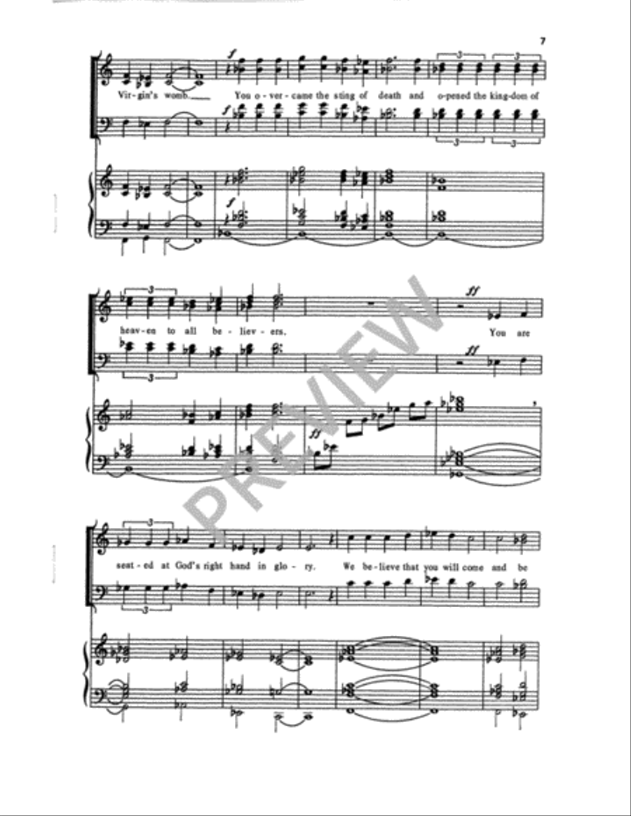 Te Deum 4-Part scores gallery preview page 8
