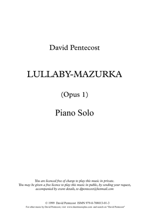Book cover for Lullaby-Mazurka, Opus 1