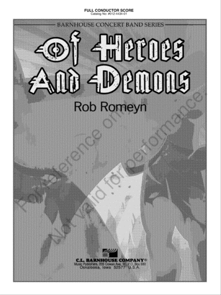 Of Heroes And Demons Concert Band scores gallery preview page 2