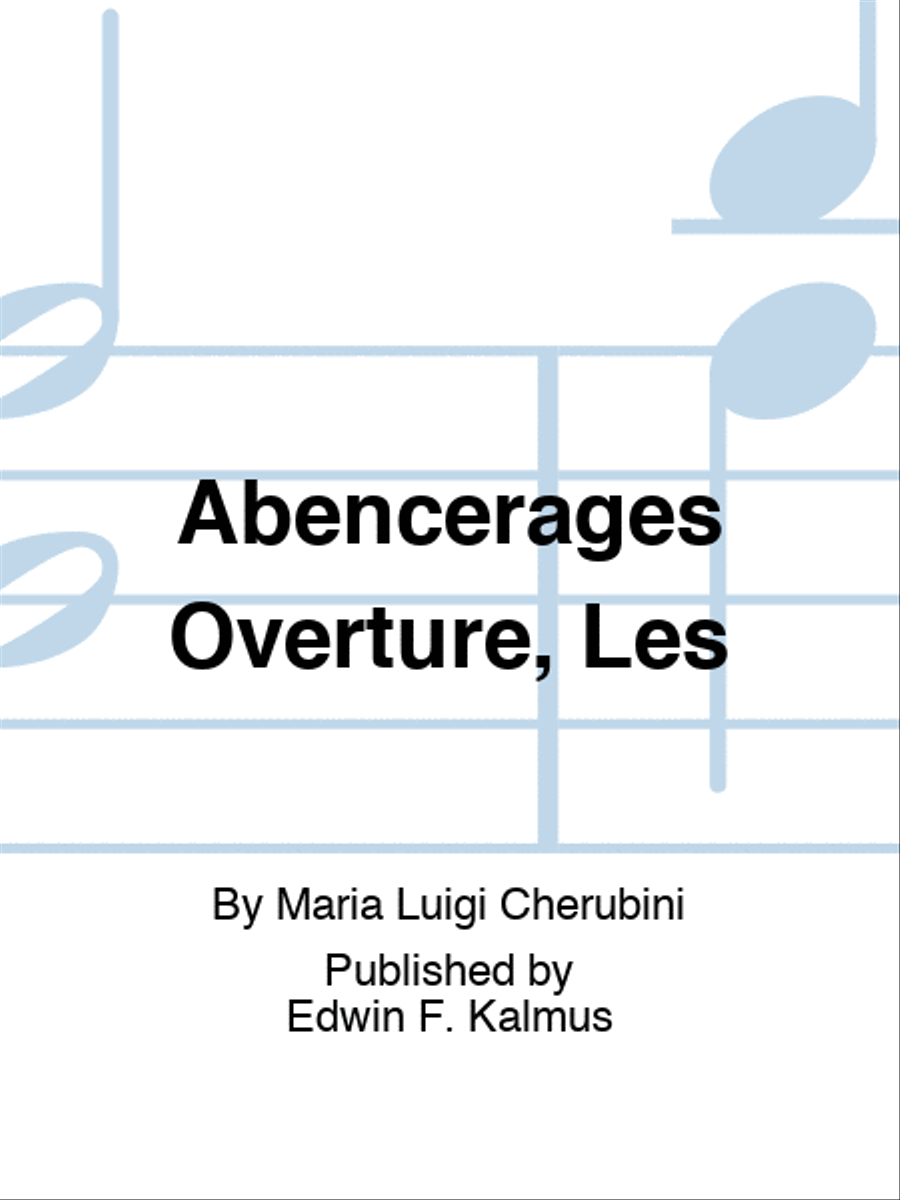 Abencerages Overture, Les Set of Parts scores gallery preview page 1