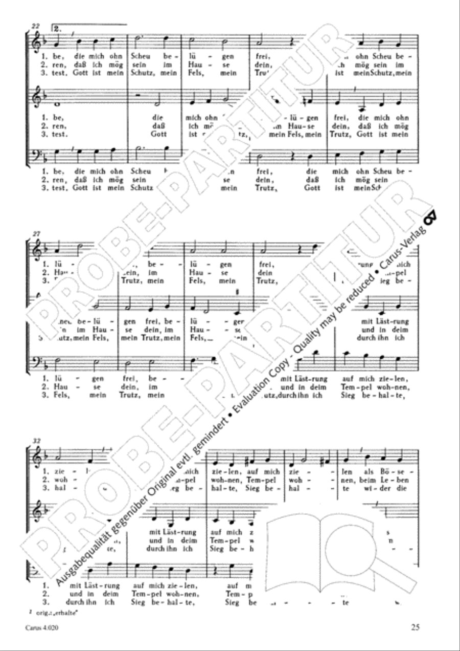 Calvisius: Tricinia. Psalmen und Motetten zu drei Stimmen Choir scores gallery preview page 26