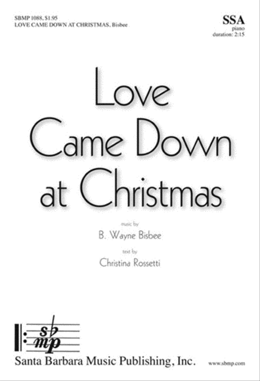 Love Came Down at Christmas - SSA Octavo SSA scores gallery preview page 1