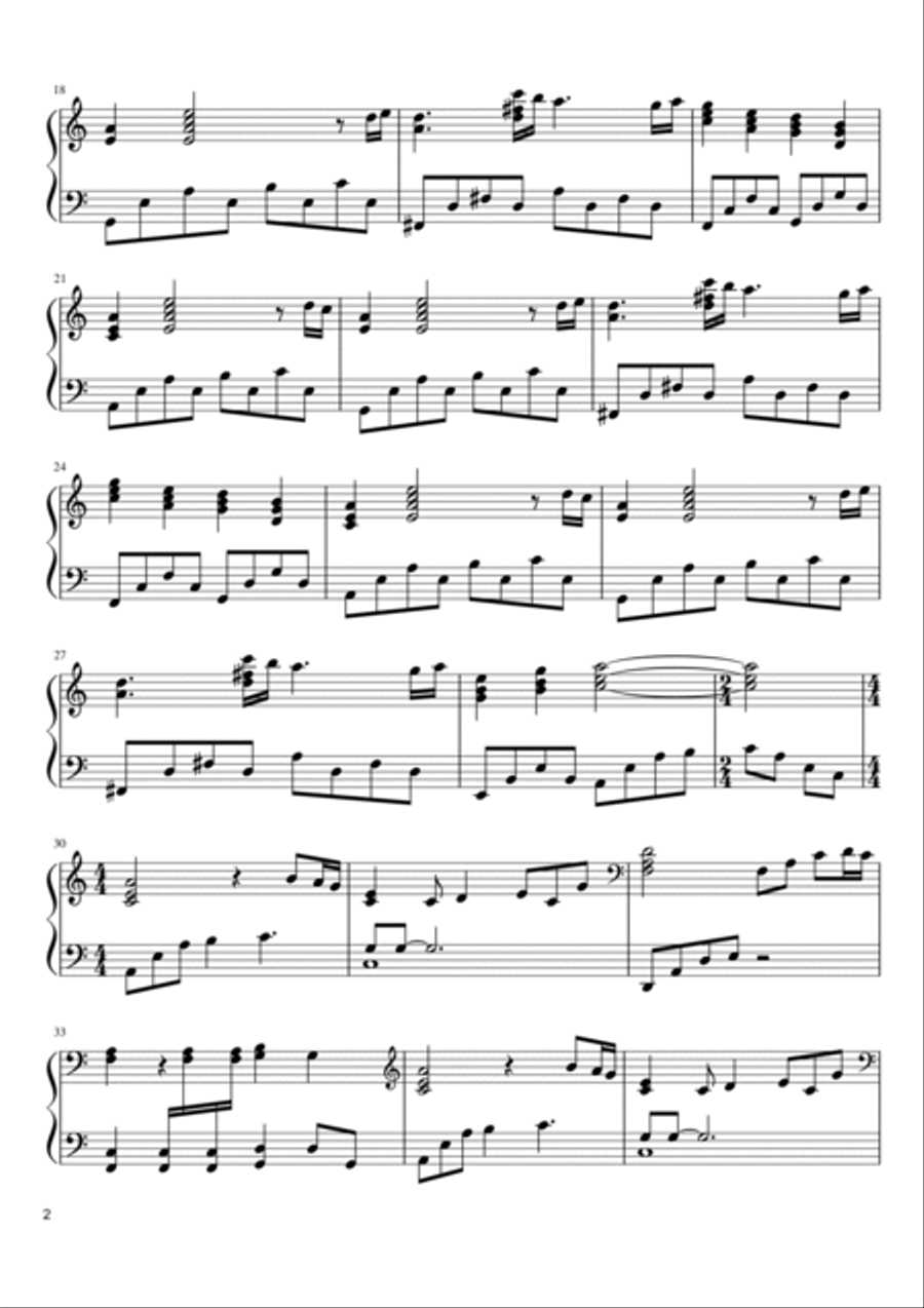 Grief And Sorrow Piano Solo scores gallery preview page 2