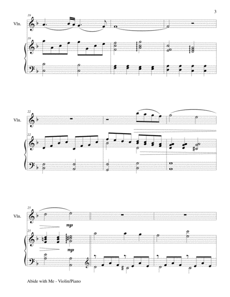 ABIDE WITH ME (Duet – Violin and Piano/Score and Parts) image number null